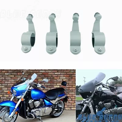 Motorcycle Windshield 4 Point Mount Clamps For Suzuki Boulevard M109R M50 M90  • $58.04