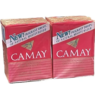 Vintage Camay Soap Pink Classic Fragrance Drops Beauty Large Bars 2 (4.5 Oz) Box • £56.83