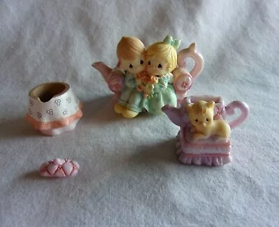 13 Pc. Vintage Precious Moments Mini Miniature Tea Set 1998 Enesco Couch Couple • $45.99