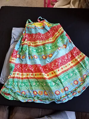 Girls Dress - Red Green Blue Yellow Summer Dress Size 4 Sleeveless Maxi • $5