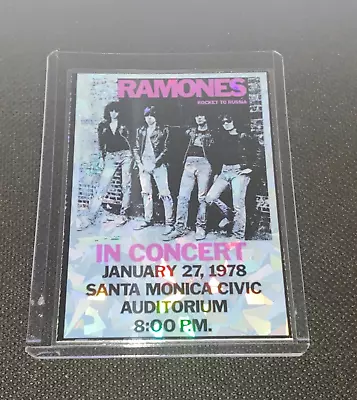 $9.99 • Buy The Ramones 1978 Mini Concert Poster Custom Prizmatic Card In Top Loader Punk Cd