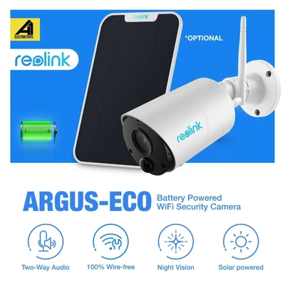 $125.79 • Buy Reolink Argus Eco IP Camera WiFi Outdoor Battery Wireless Security Camera 1080p