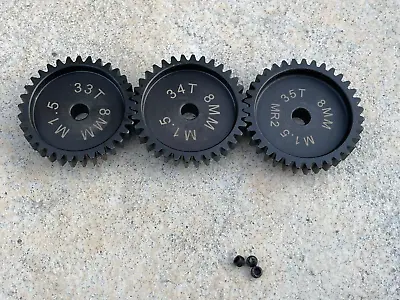 8mm Mod 1.5 Pinion Gears 33 34 35T  SPEED GEARS RATED TO 200+ MPH!! • $38.99