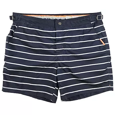 Superdry Mens Black And White Stripe Swim Shorts Size XL • $18.66