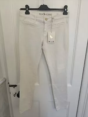 MiH Made In Heaven White  Jeans Size 28 Jeans High Rise Skinny Leg BNWT UK 8 • £49.99
