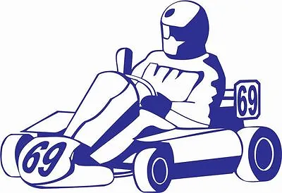 Go Kart Rider Driver Decal Car  Sticker • $4.89