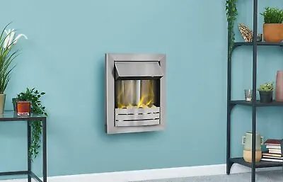 £169.99 • Buy Electric Fire  Wall Mounted Pebbles Remote Control Silver  1kw - 2kw Heat Bnib