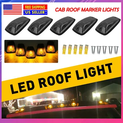 Smoked LED Cab Roof Parking Marker Clearance Lights 5pcs Kit For Chevy GMC Truck • $26.99