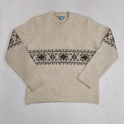 Vintage Norsewear New Zealand 100% Pure Virgin Wool Nordic Sweater Size Medium • $18.19