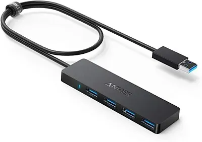 $34.80 • Buy Anker 4-Port USB 3.0 Hub, Ultra-Slim Data USB Hub With 2 Ft Extended Cable [Char