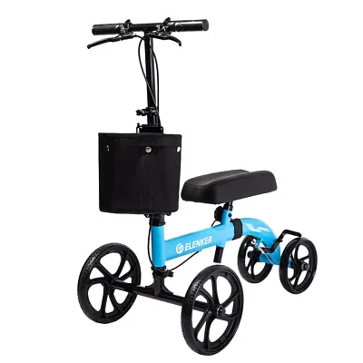 NEW Deluxe ELENKER Medical Scooter Steerable Knee Walker Walking Knee Scooter • $79.99