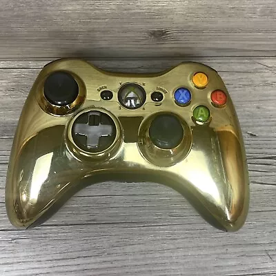 $14 • Buy Original OEM Microsoft Xbox 360 Special Edition Gold Chrome Controller For Parts