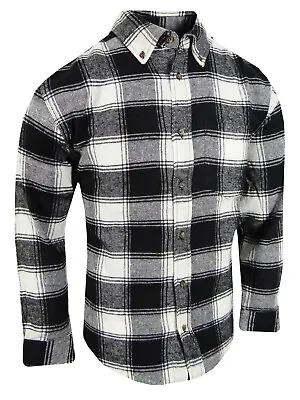 Plaid Flannel Mens Shirt Soft Button Down Collar Chest Pocket NEW Muted Colors • $19.95