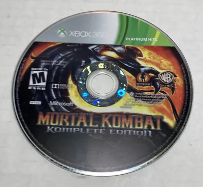 Mortal Kombat Komplete Edition XBOX 360 - Disc Only Very Scratched Untested • $12.99