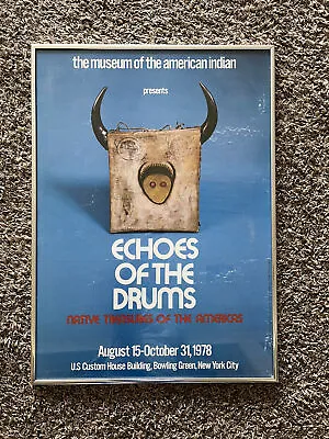 £181.89 • Buy 1977 Original Native American Poster Artwork New York City Echoes Of The Drums