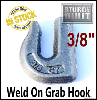 4pc 3/8 Weld On Grab Tow Hook Bucket Trailer Tractor Rigging Chain Forged G70 • $18.96