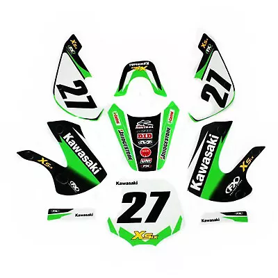 27 Classic Decals Graphic Stickers Kit KLX 110 Style Fairing PIT PRO Dirt Bike • $26.99