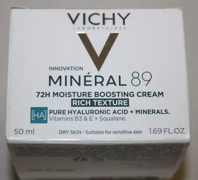 Vichy Mineral 89 72 Hour Moisture Boosting Cream Rich Texture 50 ML Exp 02/26 • $19.99