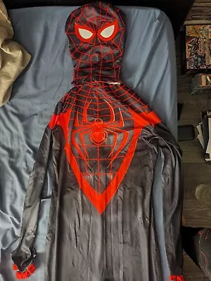 Spider Man Into The Superhero Cosplay Costume Mens Adult Miles Morales Jumpsuit  • £8