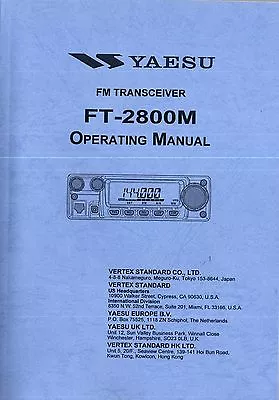 NEW Yaesu FT-2800M Operating Manual Book In English • $5