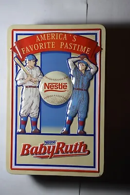 Nestle Baby Ruth Americas Favorite Pastime Vintage Baseball Tin Canister • $15