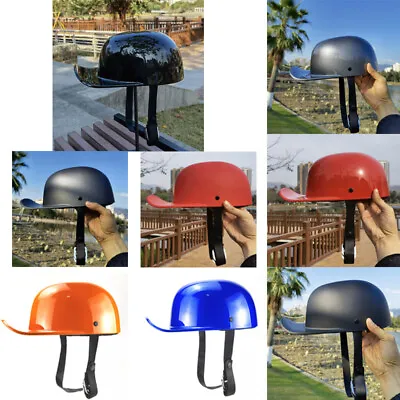 Unisex DOT Certified Motorcycle Helmet Retro Baseball Cap Style Open Face Helmet • $29.99