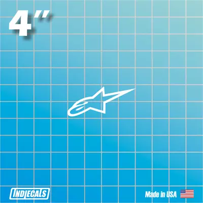 Alpinestars White Vinyl Decal/Sticker 4 In X 1.7 In MX Motocross More Colors! • $2.75