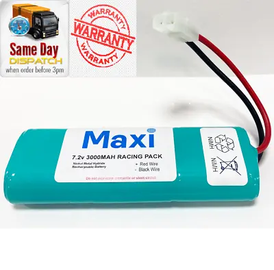 MAXI 3000mah 7.2v Racing Battery Pack Stick (NIMH) With Tamiya RC Car Plug • £22.25