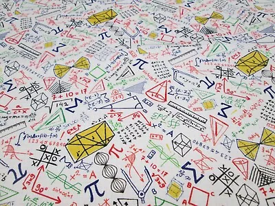 Math Doodles - Numbers Math Equations Geometry - 1/2yd - New!!! • $4.99