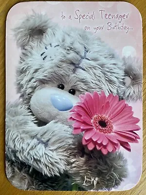 Me To You Tatty Teddy Teenager Pink Flower Age 13 Photo Finish  Birthday Card • £1.25