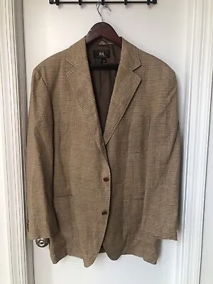 RRL Double RL 1930s Style Edwardian Tan Tattersall Blazer Jacket Sport M (38-40) • $102