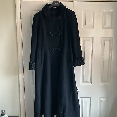 £30 • Buy Black Nuage Coat Long Maxi Wool Cashmere Coat 12/14 Fit And Flare