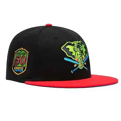 New Era Oakland Athletics 59FIFTY 50th Year Side Patch Stomper Hat Men's 7 1/2 • $35.95