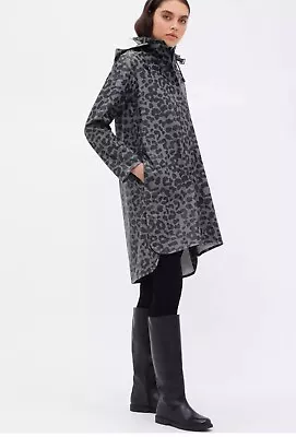 Ilse Jacobsen Hornbæk Womens UK 16 Leopard Longline Raincoat - BNWT £209 • £89.99