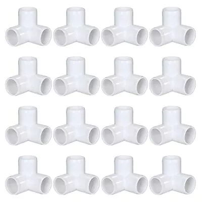 16 Pack PVC Elbow Fittings 3/4 Inch 3 Way PVC Pipe Fitting Connectors PVC Pi... • $30.99