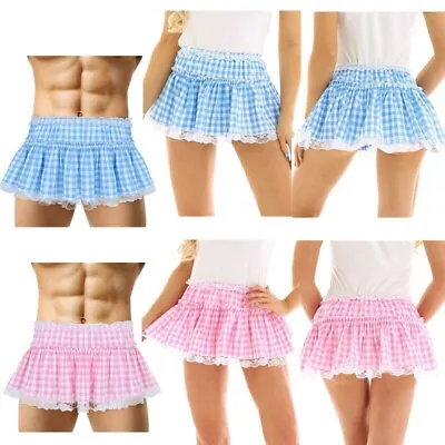 US Sissy Mens Womens Lingerie Frilly Lace Short Skirt  Underwear Panties Dress • $10.90