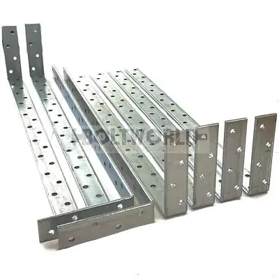 10 X 4mm HEAVY DUTY  CARBON STEEL BENT RESTRAINT GALVANISED WALL PLATE STRAPS • £68.99