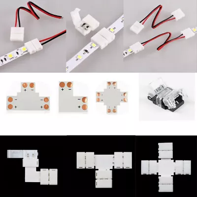 2Pin LED Connector Adapter Cable Solderless 5050 5630 Single Color Strips Light • $43.99