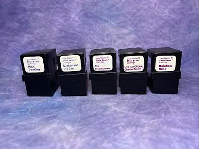 Lot Of 5 View-Master Show Beam Cartridge Transformers Mickey Mouse Pink Panther • $17.99