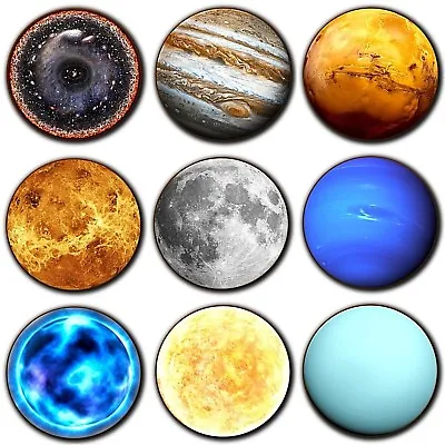 £3.99 • Buy Planets Solar System Stars Astronomy - Gifts - Round Coasters - Wooden - 4 For 3