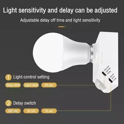 Motion Sensor Light Socket Adapter Holder Infrared Sensor E27 LED Bulb Base C7M7 • $4.67