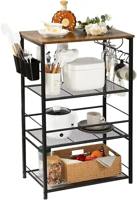 4-Layer Kitchen Microwave Oven Stand Cart Sturdy Bakers Rack Kitchen Utility • $35.95