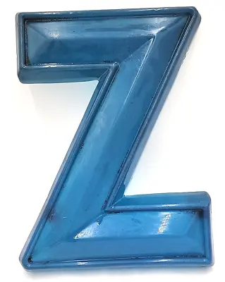 *reduced* *Rare* Blue Vintage Movie Marquee Sign Theater Plastic Letter  12  *Z* • $11.72