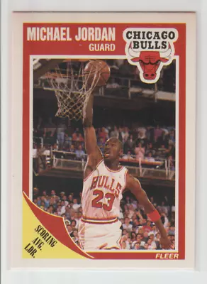 1989-90 Fleer Michael Jordan Scoring Leader #21 Chicago Bulls HOF Legend NBA • $16.96