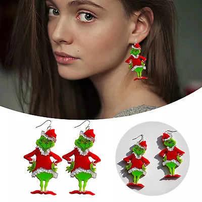 Christmas Earrings Christmas Grinch Earrings Girls' Christmas Earrings Gifts NEW • $14.35
