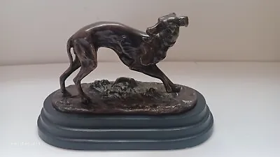 Art Deco Greyhound Whippet Bronze Dog Sculpture Pierre Jules Mene • $69.99