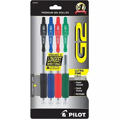 Pilot G2 Retractable Gel Pens Ultra Fine Point Assorted Ink 912181 • $12.17