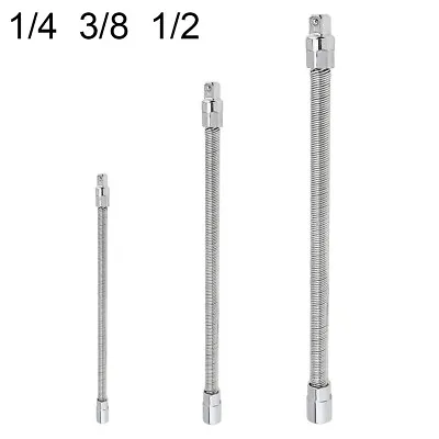 Flexible Socket Extension Bar 1/4in And 3/8in 1/2'' Drive Light Impact Extender • $10.73