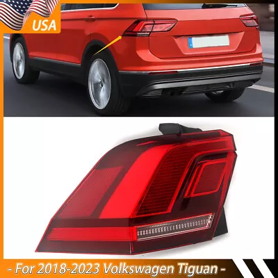 Outer Left Side LED Rear Tail Light Assy For Volkswagen Tiguan 2018-2023 Models • $82.99