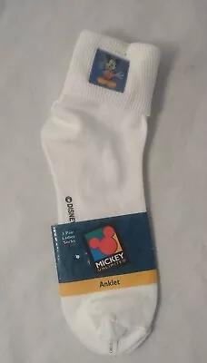 Disney Mickey Unlimited Holographic Mickey Mouse Women SZ 9-11 Anklet Socks-NEW! • $9.97